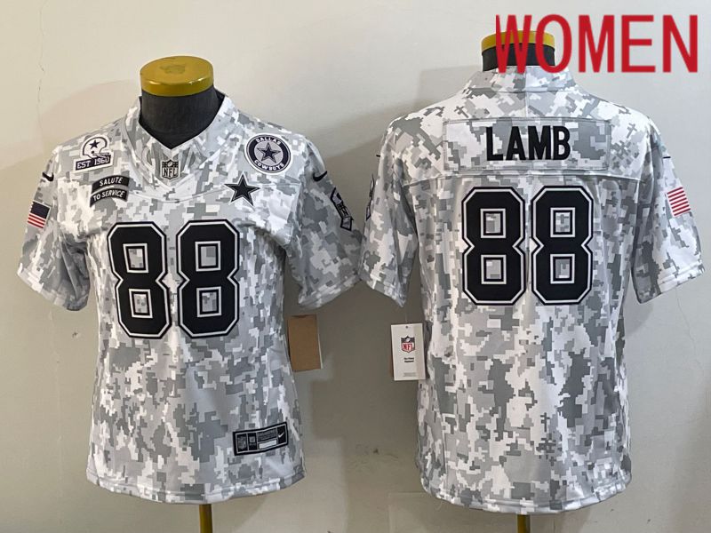Women Dallas Cowboys #88 Lamb Nike Arctic Camo 2024 Salute to Service Limited NFL Jersey style 2->pittsburgh steelers->NFL Jersey
